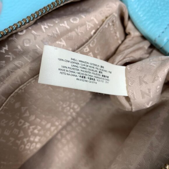 KATE SPADE Turquoise Aqua Leather Stevie Berkshire Road Slouchy Shoulder Bag - Picture 15 of 16